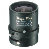 1/3-inch 3-8mm F1.0-Close Megapixel Lens